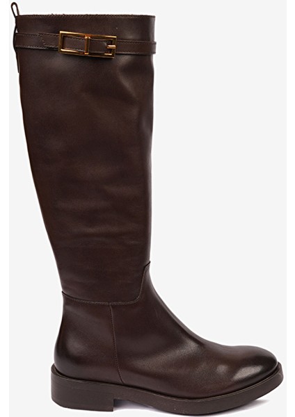 Kadın Kahverengi Hakiki Deri Çizme 5K2UC59160