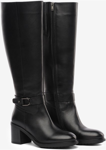 Kadın Siyah Hakiki Deri Çizme 5K2UC59304 modelleri