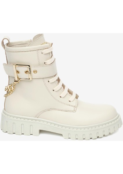 Çocuk Bej Hakiki Deri Military Bot 5K5ZB59627