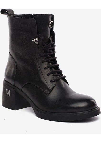 Kadın Siyah Hakiki Deri Topuklu Bot 5K2WB59127 fiyatları