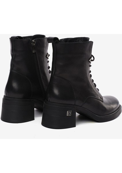 Kadın Siyah Hakiki Deri Topuklu Bot 5K2WB59127 fırsatları