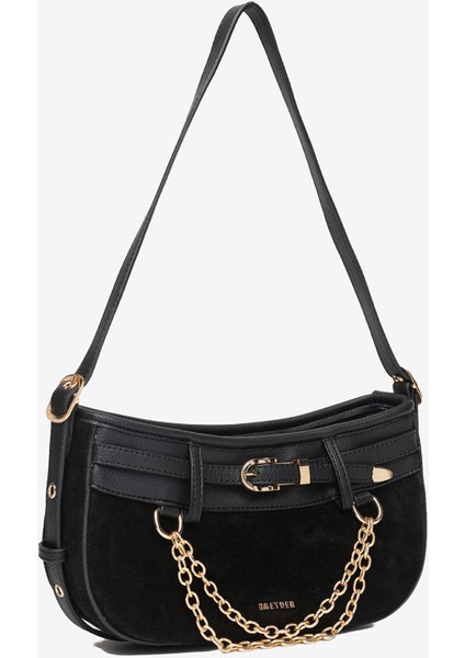 Kadın Siyah Hakiki Deri Çapraz Çanta 5K2CN69785