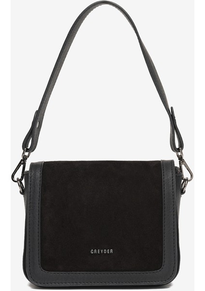 Kadın Siyah Hakiki Deri Çapraz Çanta 5K2CN68695