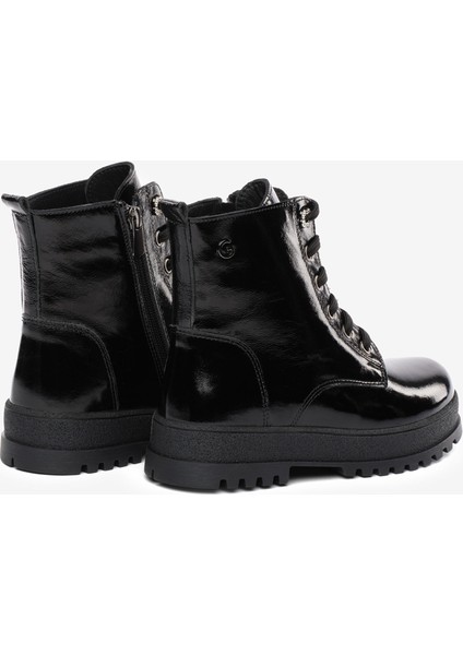 Çocuk Siyah Hakiki Deri Military Bot 5K5ZB59626 fırsatları