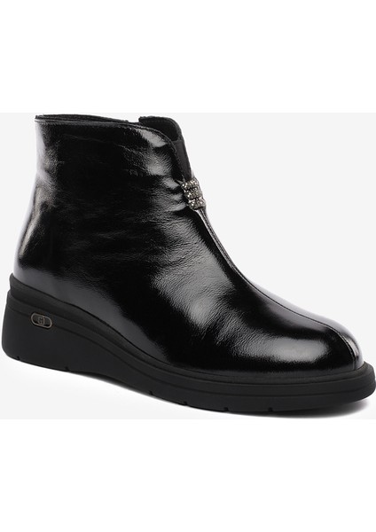 Kadın Siyah Rugan Hakiki Deri Comfort Bot 5K2WB59151 fiyatları