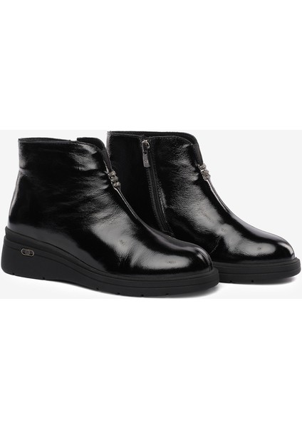 Kadın Siyah Rugan Hakiki Deri Comfort Bot 5K2WB59151 modelleri