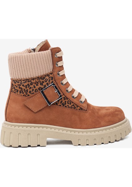 Kız Çocuk Taba Hakiki Deri Military Bot 5K5ZB59681