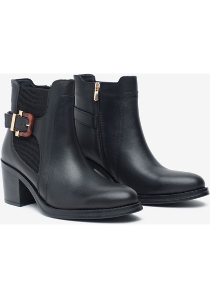 Kadın Siyah Hakiki Deri Topuklu Bot 5K2WB59335 modelleri