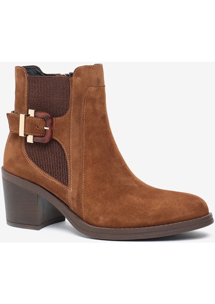 Kadın Taba Süet Hakiki Deri Topuklu Bot 5K2WB59335 fiyatları
