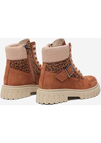 Kız Çocuk Taba Hakiki Deri Military Bot 5K5ZB59681