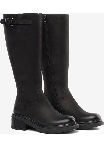 Kadın Siyah Hakiki Deri Çizme 5K2UC35182 modelleri