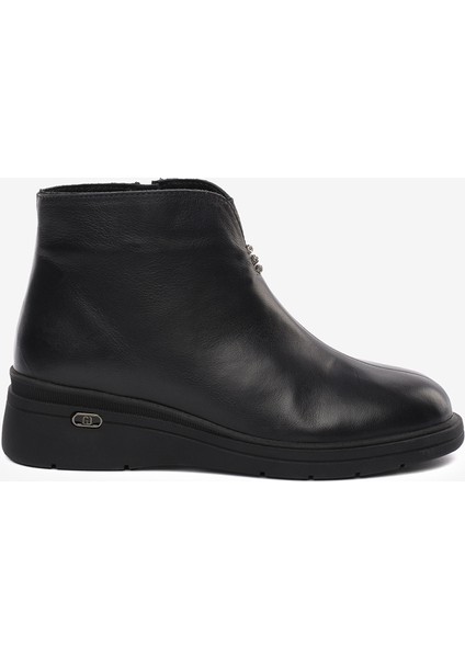 Kadın Siyah Hakiki Deri Comfort Bot 5K2WB59151