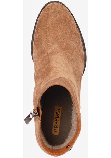 Kadın Taba Süet Hakiki Deri Topuklu Bot 5K2UB72047