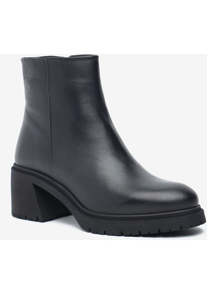 Kadın Siyah Hakiki Deri Topuklu Bot 5K2UB59341 fiyatları