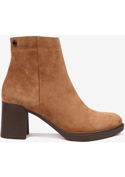 Kadın Taba Süet Hakiki Deri Topuklu Bot 5K2UB72047