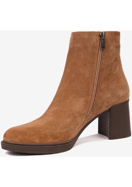 Kadın Taba Süet Hakiki Deri Topuklu Bot 5K2UB72047 modelleri