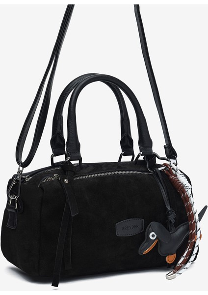 Kadın Siyah Hakiki Deri Çapraz Çanta 5K2CN69751