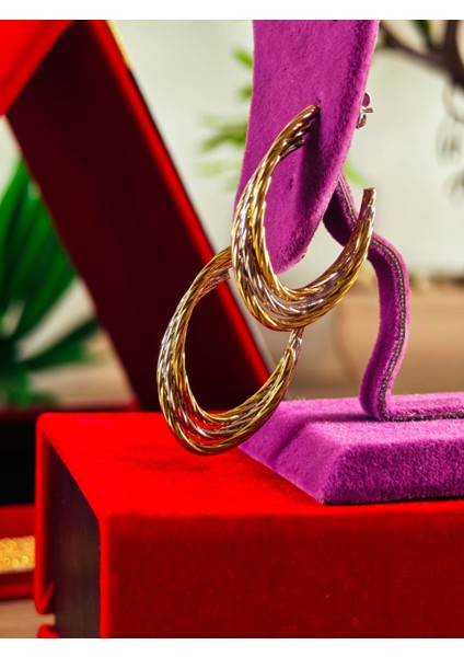 Çelik 22 Ayar Altın Kaplama Renk Atmaz Küpe modelleri