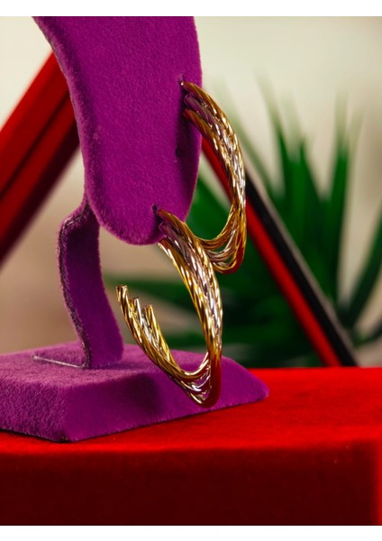 Çelik 22 Ayar Altın Kaplama Renk Atmaz Küpe fırsatları