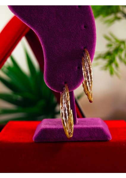 Çelik 22 Ayar Altın Kaplama Renk Atmaz Küpe