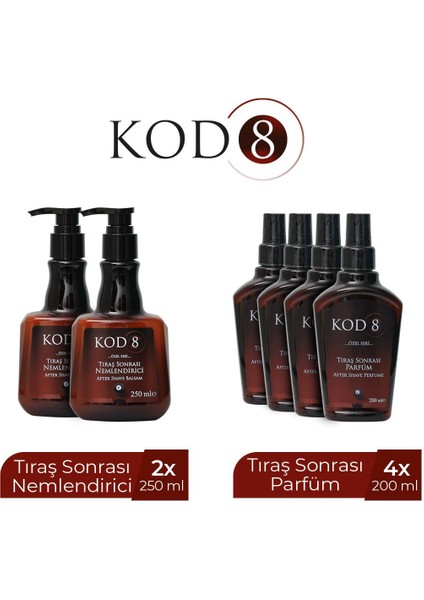Tıraş 250 ml x 2+Parfüm 200 ml x 4