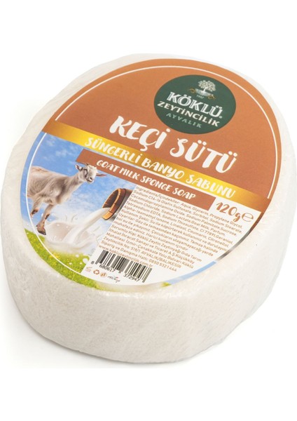 Köklü Süngerli Keçi Sütü Banyo Sabunu 120 gr