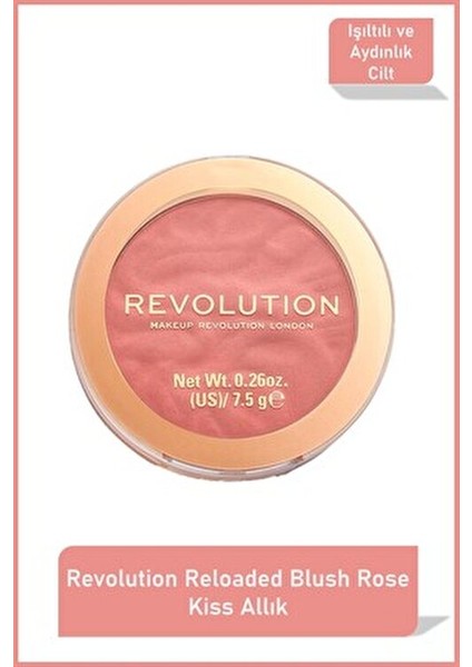 Reloaded Allık Rose Kiss Pembe Alt Tonlu Şeffaf Kadife Toz Günlük Kullanım İçin indirimleri