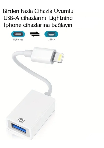 Apple iphone Lightning To Usb Çevirici Dönüştürücü Tak ve Çalıştır Orjinal Sağlam modelleri