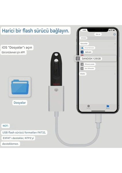 Apple iphone Lightning To Usb Çevirici Dönüştürücü Tak ve Çalıştır Orjinal Sağlam fırsatları