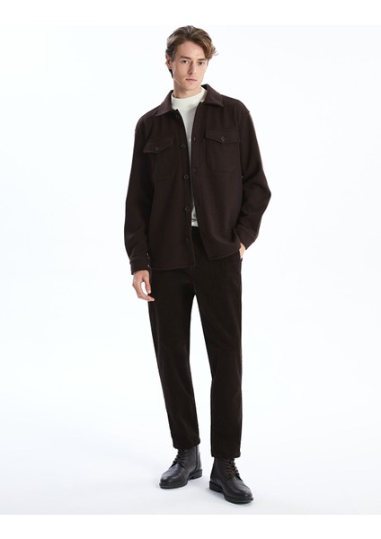 Yeni Sezon Regular Fit Uzun Kollu Kaşe Erkek Gömlek Ceket fiyatları