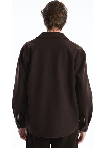 Yeni Sezon Regular Fit Uzun Kollu Kaşe Erkek Gömlek Ceket fırsatları