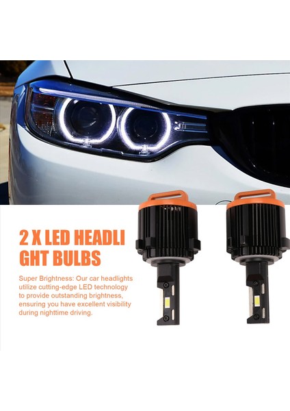 H15 LED Araba Işıkları Far Ampulleri Yüksek Düşük Böbrek Mazda Için Gündüz Koşu Işıkları Bmw Mercedes Audi Golf (Yurt Dışından) fırsatları