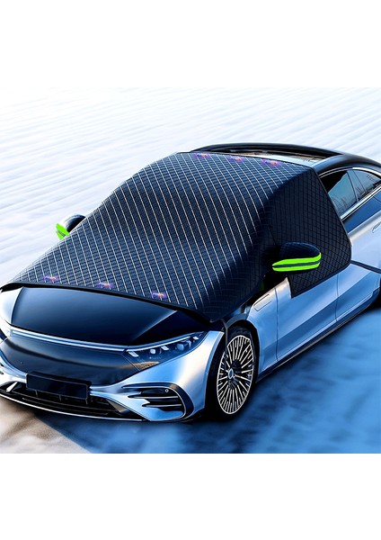 Kış Araba Kar Kalkanı Manyetik Emme Kalınlaştırılmış Yarım Kapak Araba Giysi Don Önleyici Kar Araba Kapağı Ön Ön Cam Kar Kalkanı (Yurt Dışından) fiyatları