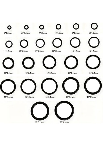 800 Parça O-Ring Kauçuk Conta Seti - Sızdırmazlık Halkası Tamir ve Bakım Seti fiyatları