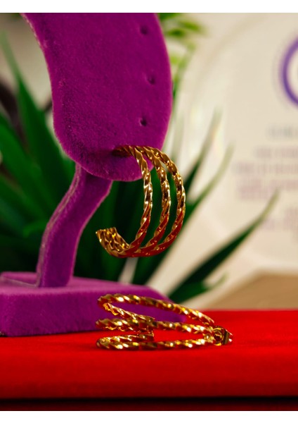 Çelik 22 Ayar Altın Kaplama Renk Atmaz Küpe