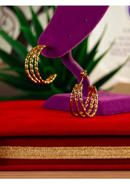 Çelik 22 Ayar Altın Kaplama Renk Atmaz Küpe fırsatları