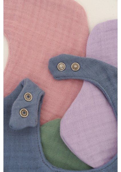 4'lü Organik Pamuk 8 Katlı Multi Müslin Çiçek Bebek Salya ve Mama Önlük, Fular, Yakalık modelleri