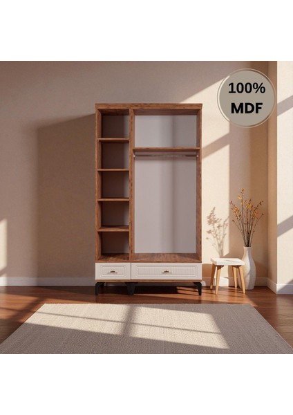 Slope 3 Kapaklı Mdf Ayaklı Tasarım Country Gardırop fırsatları
