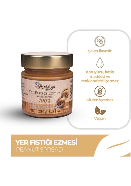 250G Yer Fıstığı Ezmesi | Glutensiz & Doğal Enerji