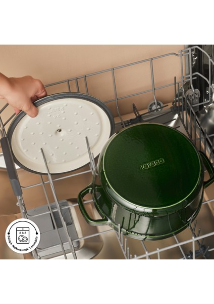 Heritage Demir Döküm Emayeli Tencere Yeşil 24 cm