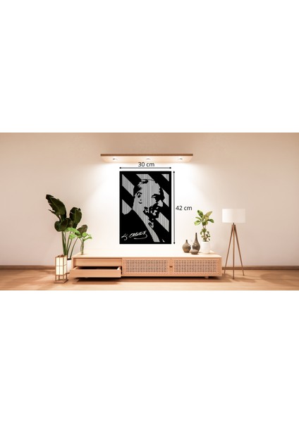 Çizgisel Atatürk LED Işıklı Tablo – El Yapımı Lazer Kesim Dekoratif Hediye Lamba modelleri