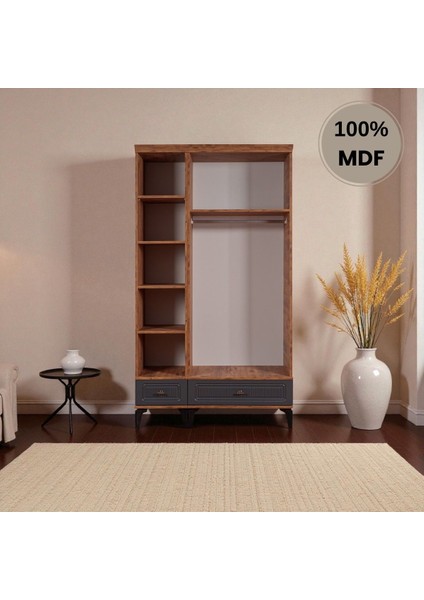 Slope 3 Kapaklı Mdf Ayaklı Tasarım Country Gardırop fırsatları