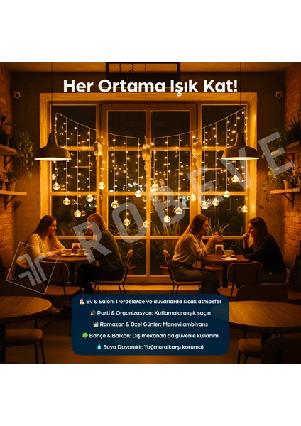 Işıklı Yılbaşı Top LED LED Işık Saçak LED Top Dekoratif Yılbaşı LED 2.5 Metre 138 LED 8 Fonksiyonlu 8 Modlu LED Işık Günışığı Perde LED modelleri