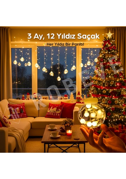 Işıklı Yılbaşı Top LED LED Işık Saçak LED Top Dekoratif Yılbaşı LED 2.5 Metre 138 LED 8 Fonksiyonlu 8 Modlu LED Işık Günışığı Perde LED fırsatları