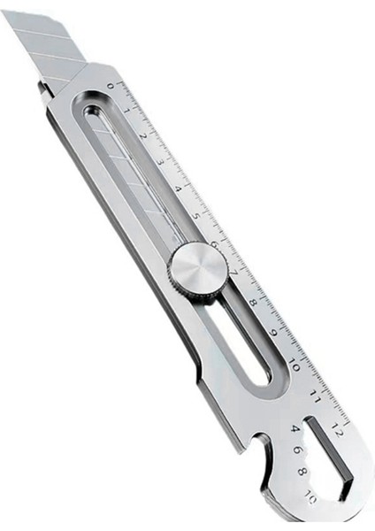 6 Arada 1 Çok Fonksiyonlu Paslanmaz Çelik Yardımcı Bıçak Kuyruğu Molası Tasarımı/cetvel/şişe Açıcı Geri Çekilebilir Kutu Kesici (Yurt Dışından)