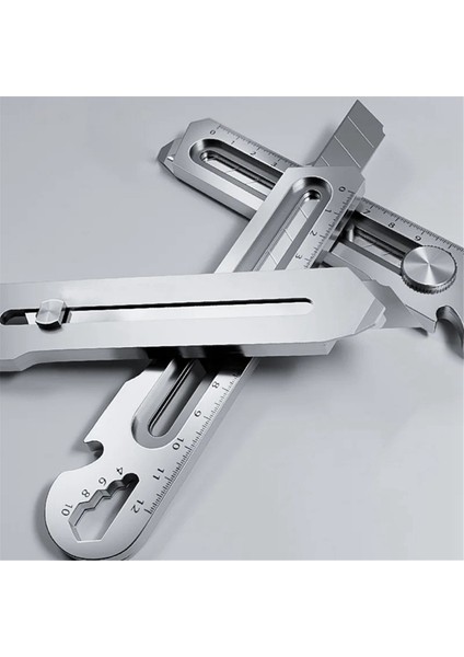 6 Arada 1 Çok Fonksiyonlu Paslanmaz Çelik Yardımcı Bıçak Kuyruğu Molası Tasarımı/cetvel/şişe Açıcı Geri Çekilebilir Kutu Kesici (Yurt Dışından) indirimleri