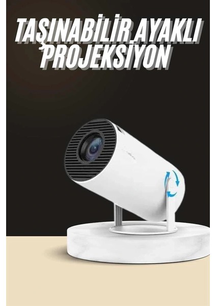 Ayaklı Projeksiyon Taşınabilir Mini Projektör Sinema Projektörü Android fiyatları