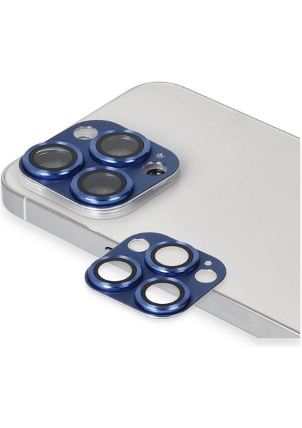 Iphone 13 Pro Max Pers Alüminyum Kamera Lens - Lacivert modelleri
