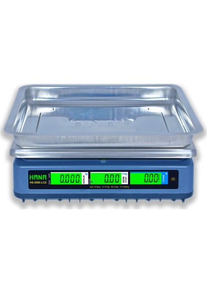 Hs 5500 Terazi Akülü Paslanmaz Çukur Kefe ile 30 kg Kapasite ve Su Geçirmez Dokunmatik Tuş fiyatları