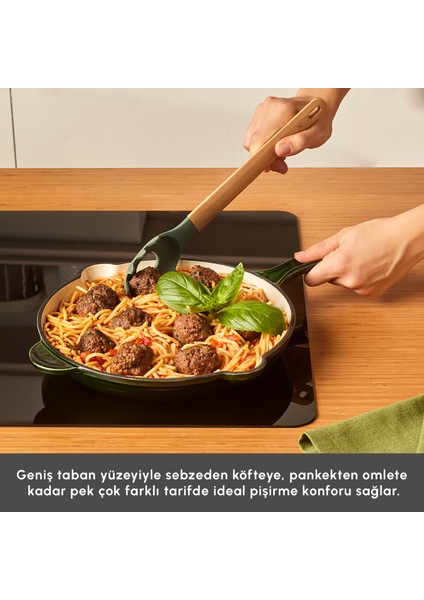 Heritage Demir Döküm Emayeli Tava Yeşil 26 cm fırsatları